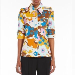 Max Mara SportMax Tequila floral patterned shirt. 💛